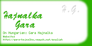 hajnalka gara business card